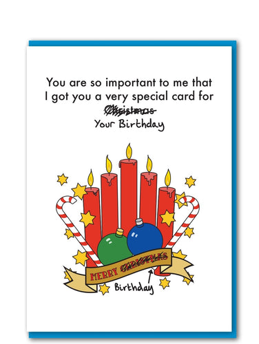 Christmas Birthday Card