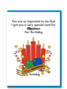 Christmas Birthday Card