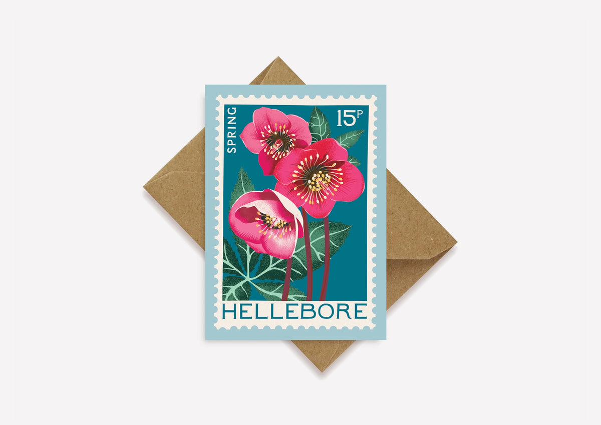 Hellebore A7 Mini Greetings Card
