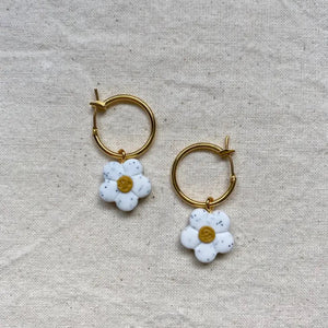 Daisy Hoop Earrings