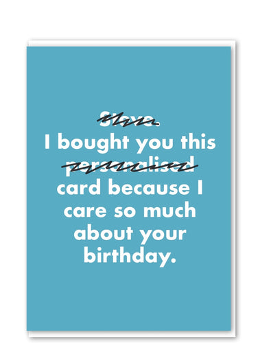 Personalised Card Gone Wrong