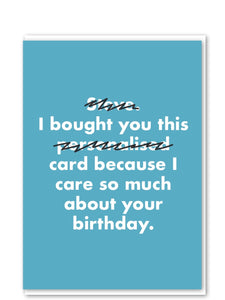 Personalised Card Gone Wrong