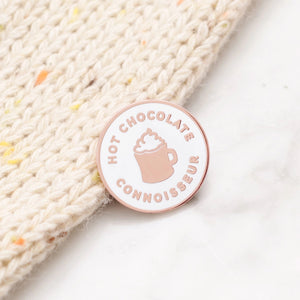 Hot Chocolate Connoisseur Enamel Badge