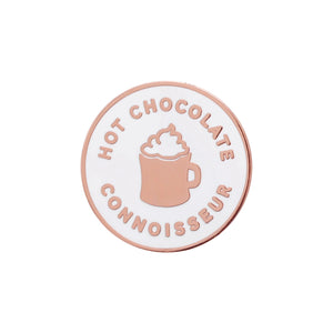 Hot Chocolate Connoisseur Enamel Badge