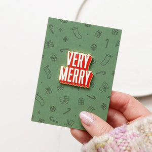 Very Merry Pin Badge