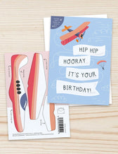 Hip Hip Hooray Plane Birthday Card