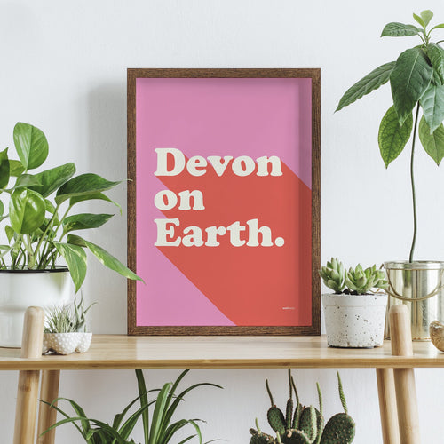'Devon on Earth' A3 print