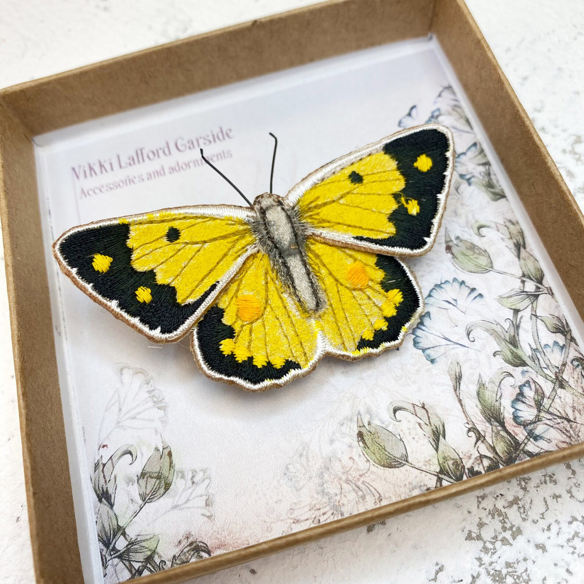 Clouded Yellow Butterfly Brooch