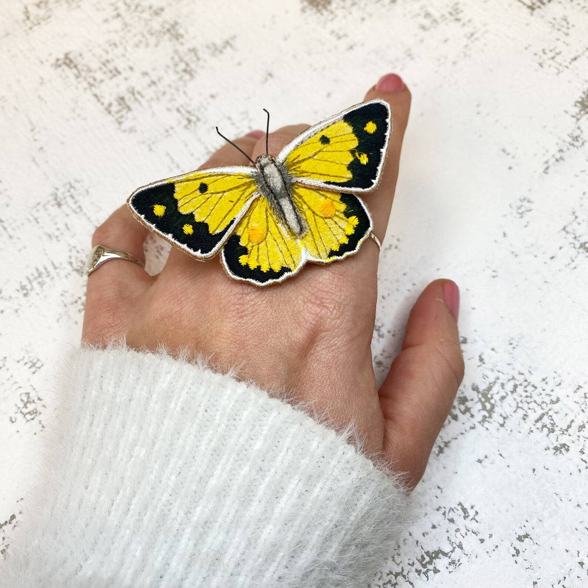 Clouded Yellow Butterfly Brooch