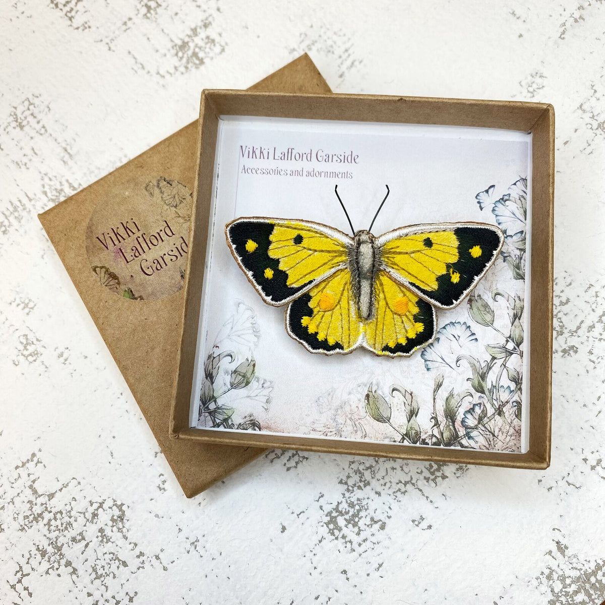 Clouded Yellow Butterfly Brooch