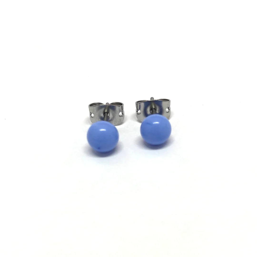 Periwinkle Glass Stud Earrings