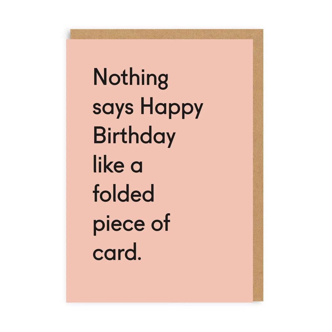 Folded Piece Of Card, Birthday Card