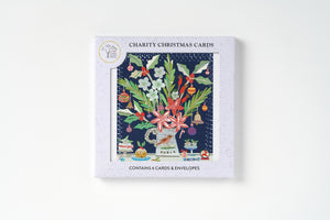 Robin And Mince Pies Christmas Cards, Pack of 6