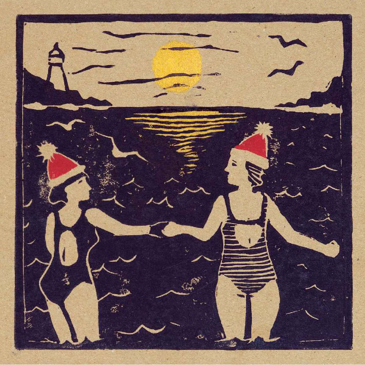 Wild Swimmers Christmas Cards, Pack of 6