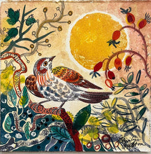 Finch and Berries Christmas Card, Pack of 6