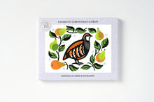 Partridge And Pear Christmas Card, Pack of 6