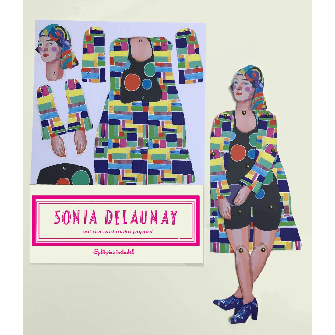 Sonia Delauney Cut And Make Paper Puppet
