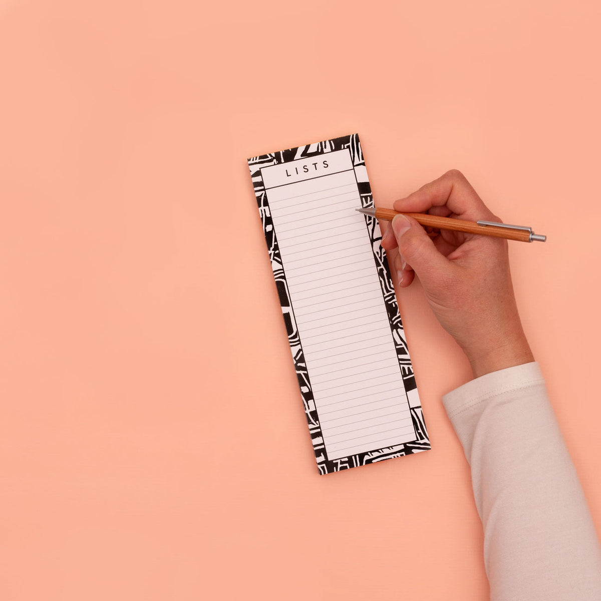 List Pad, Black And White