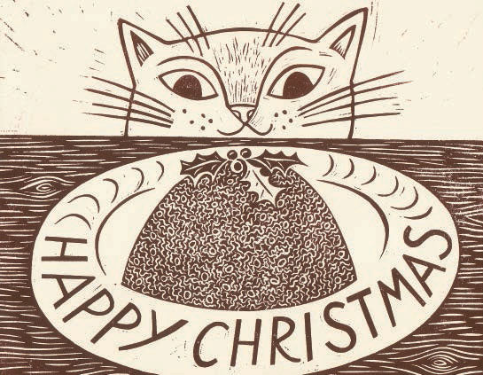 Christmas Cat Card, Pack of 6