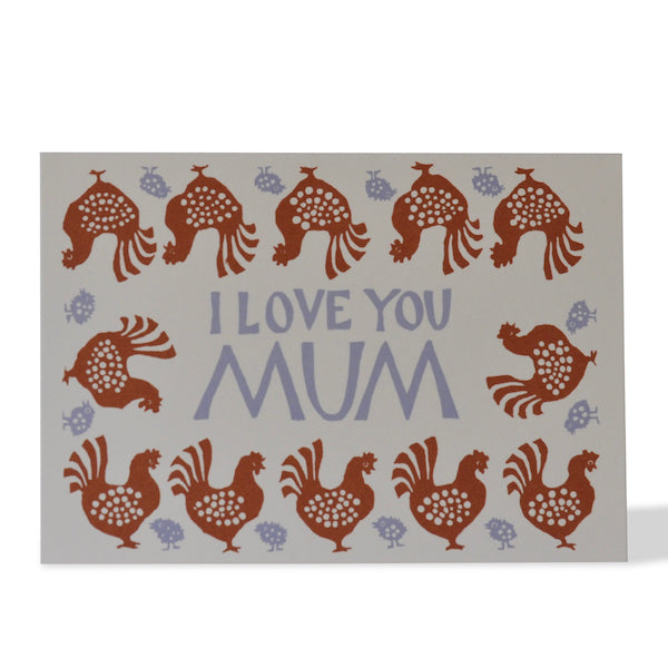 I Love You Mum, Hen and Chick Card