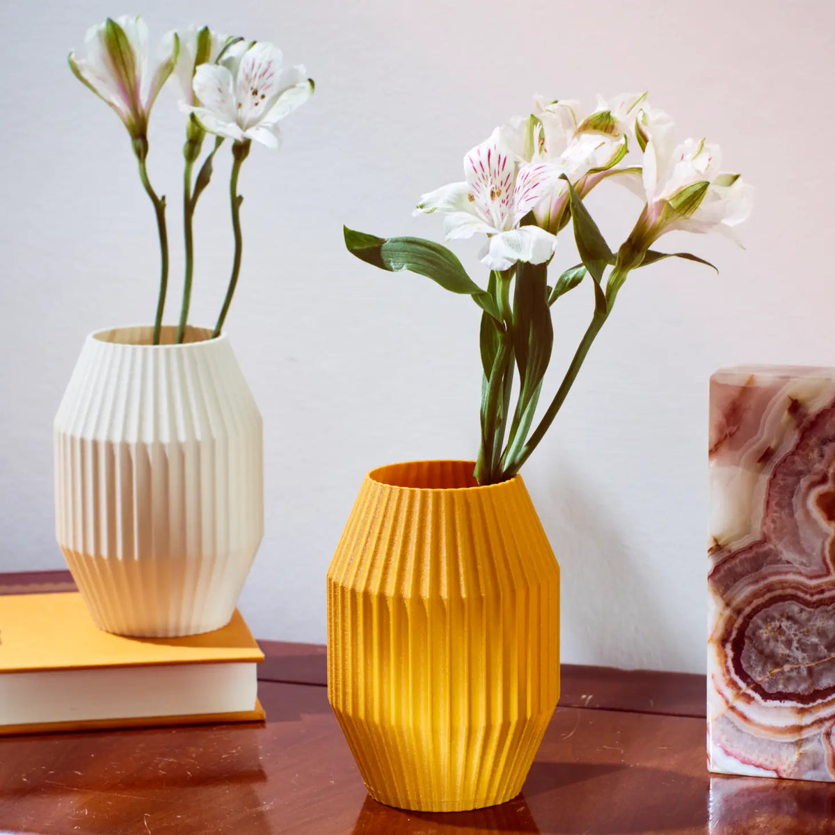 Recycled Contemporary Fluted Vase