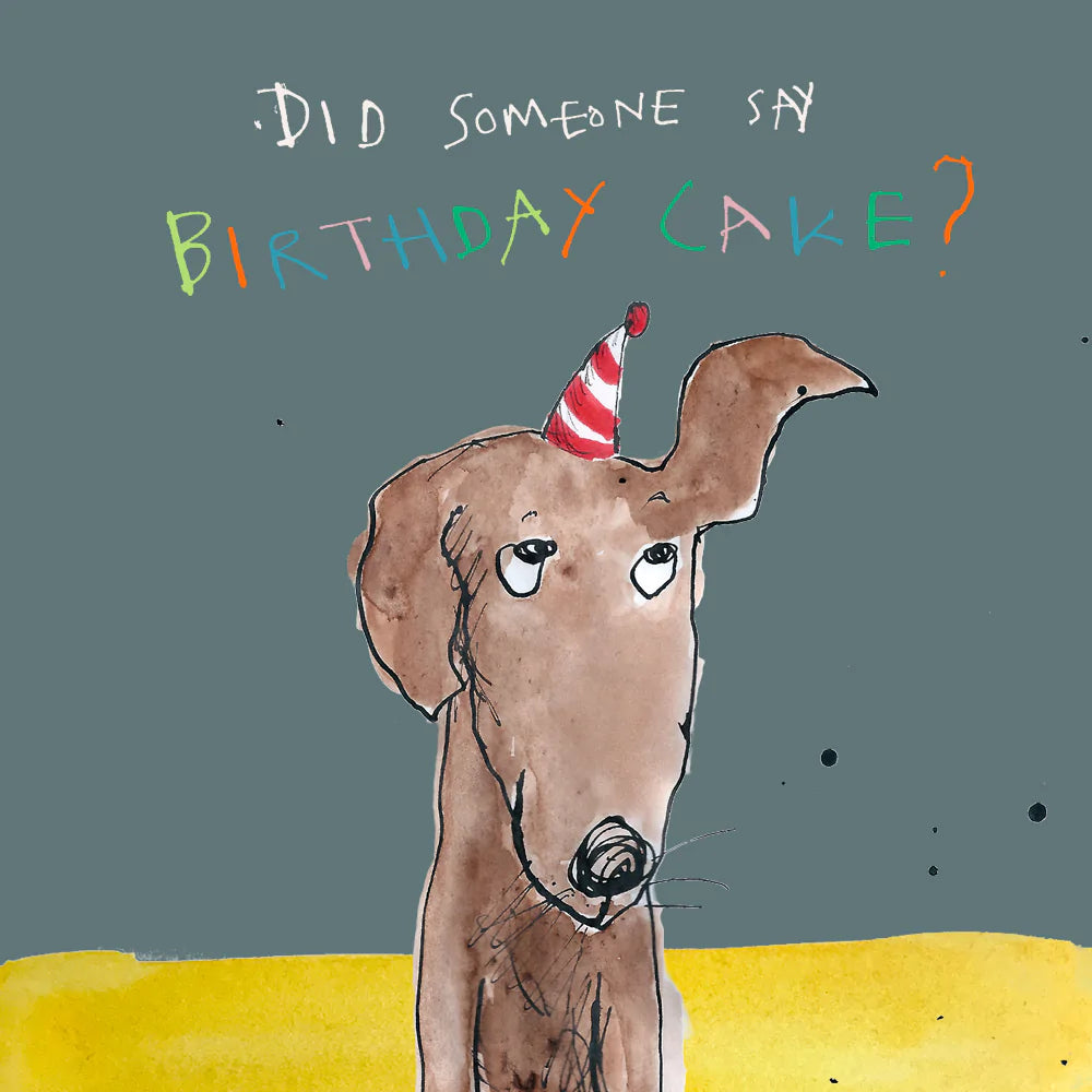 Birthday Cake Dog Card