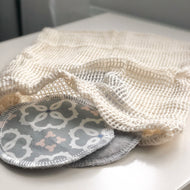 Cotton Mesh Drawstring Bag