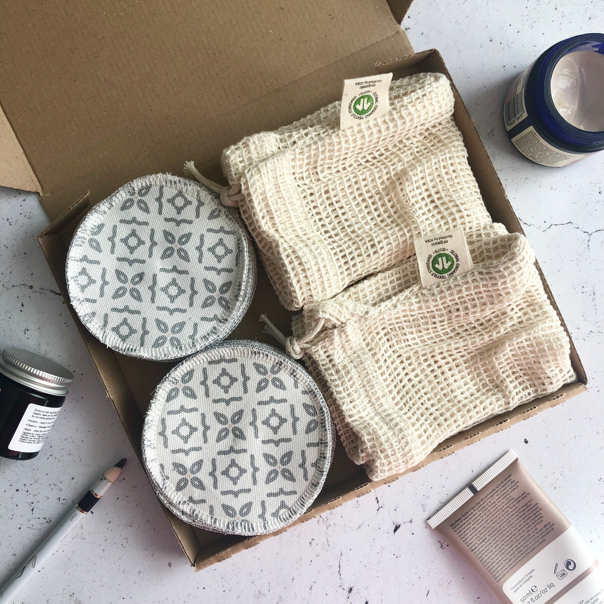 Eco-Friendly Reusable Facial Rounds Set - Various Designs