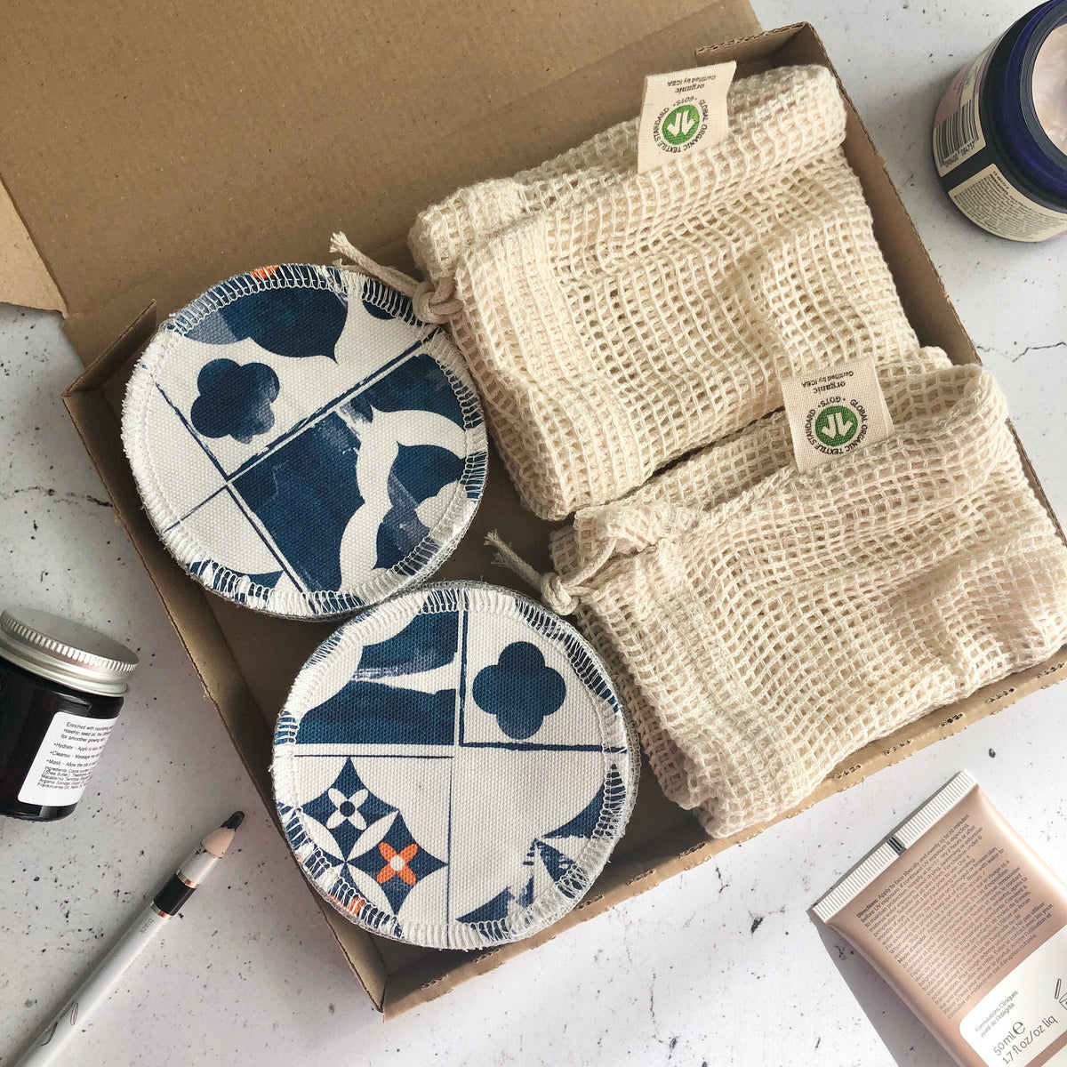 Eco-Friendly Reusable Facial Rounds Set - Various Designs