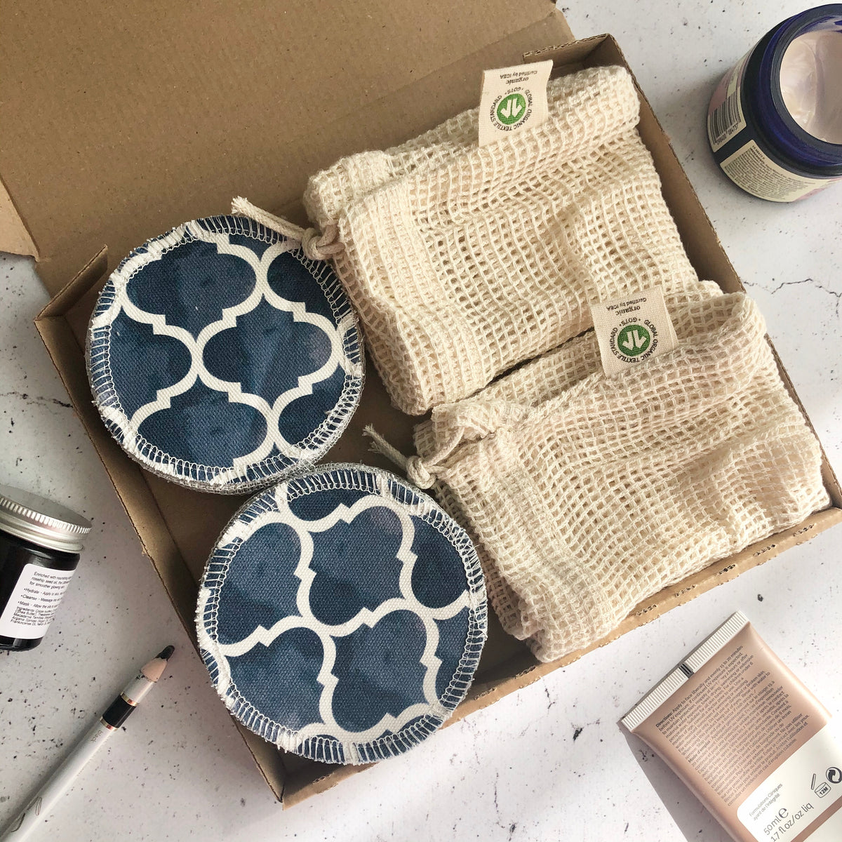 Eco-Friendly Reusable Facial Rounds Set - Various Designs