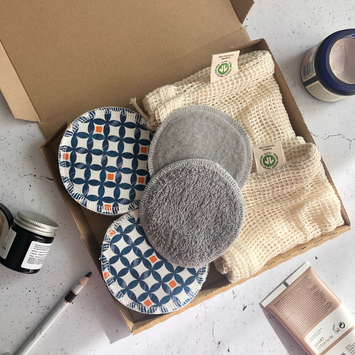 Eco-Friendly Reusable Facial Rounds Set - Various Designs