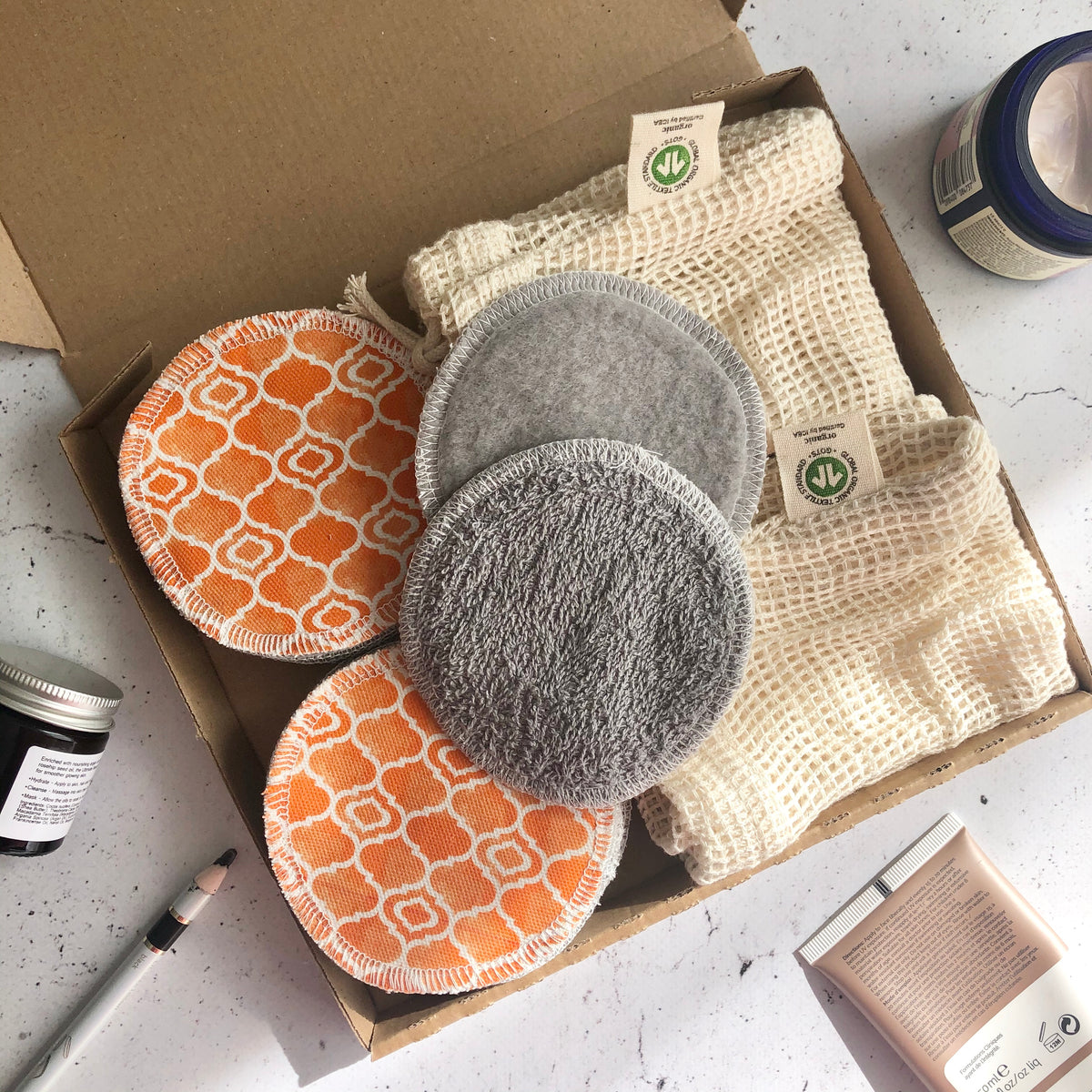 Eco-Friendly Reusable Facial Rounds Set - Various Designs