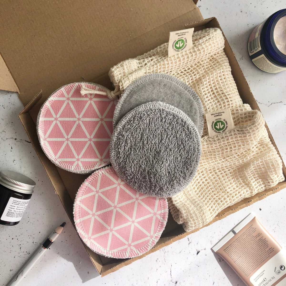 Eco-Friendly Reusable Facial Rounds Set - Various Designs