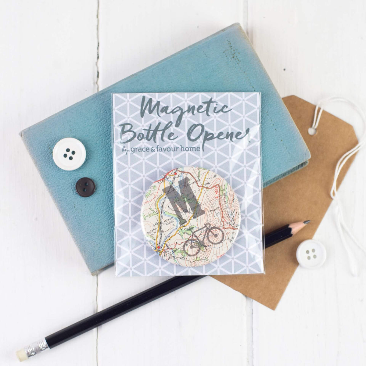 Initial Magnetic Bottle Opener