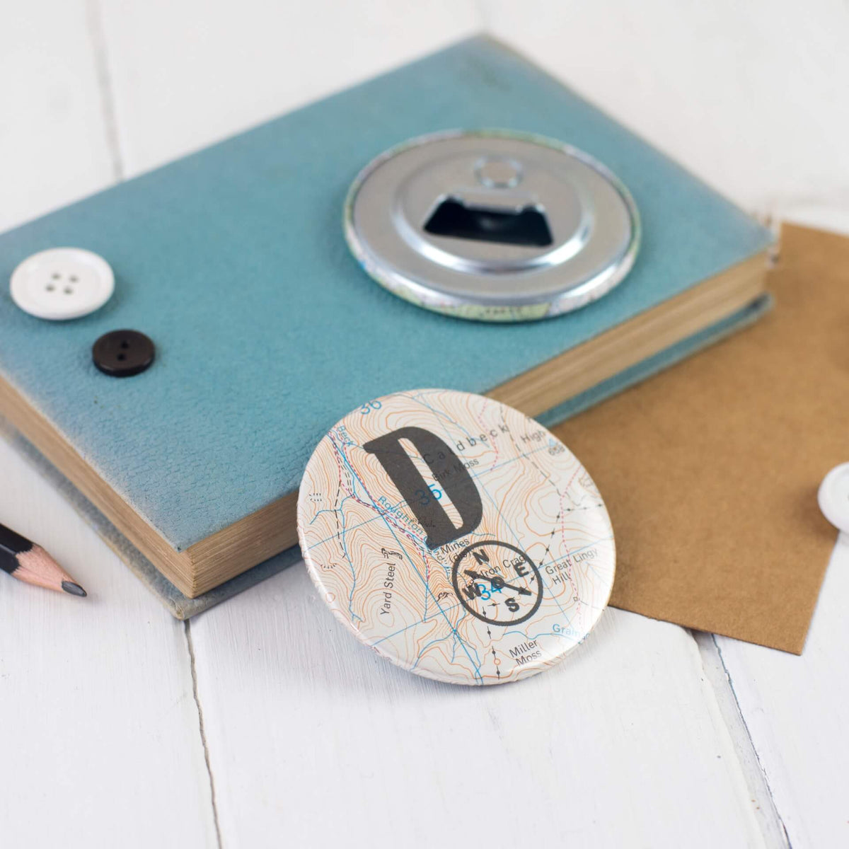 Initial Magnetic Bottle Opener