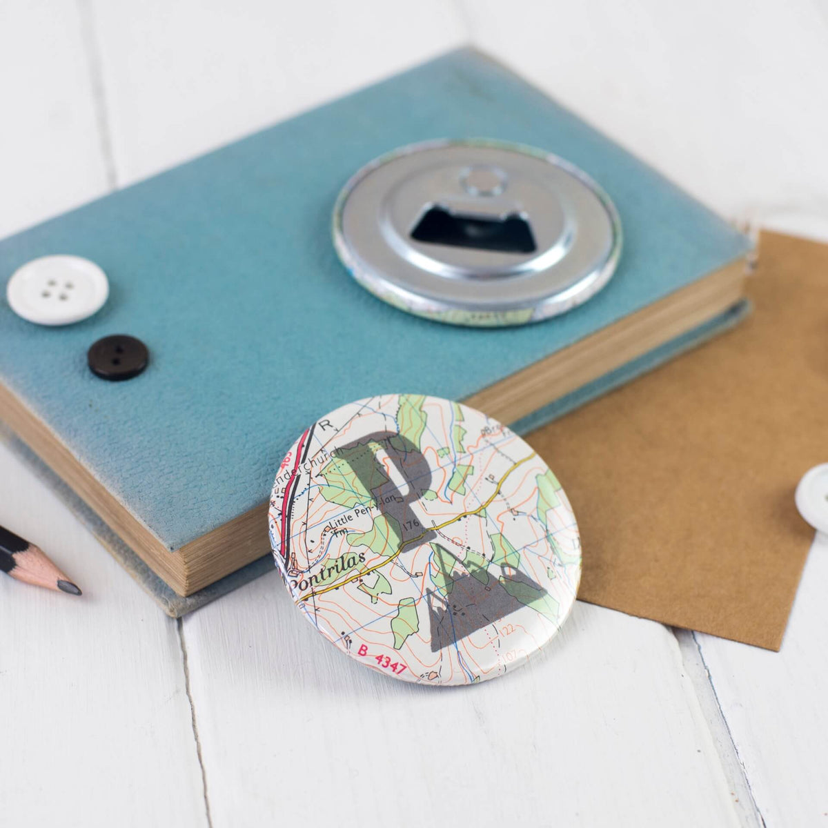 Initial Magnetic Bottle Opener