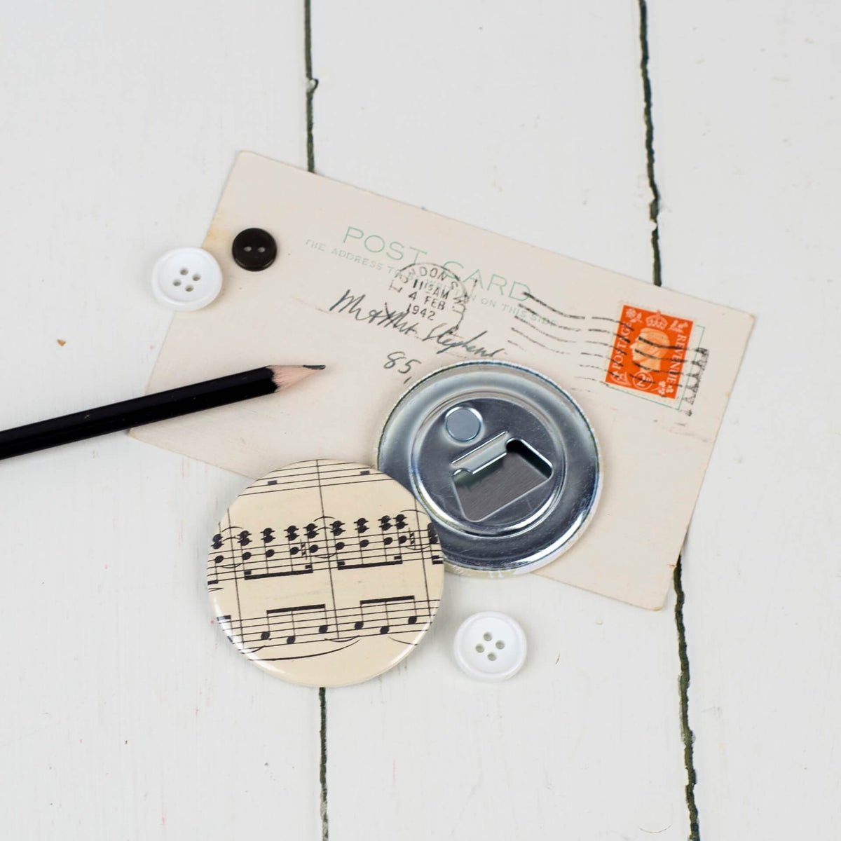 Vintage Music Bottle Opener