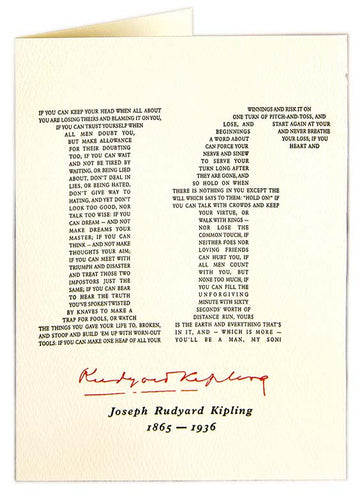 If by Rudyard Kipling Card