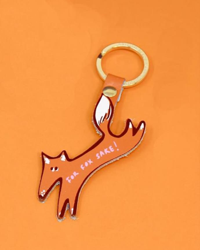 For Fox Sake Leather Key Fob