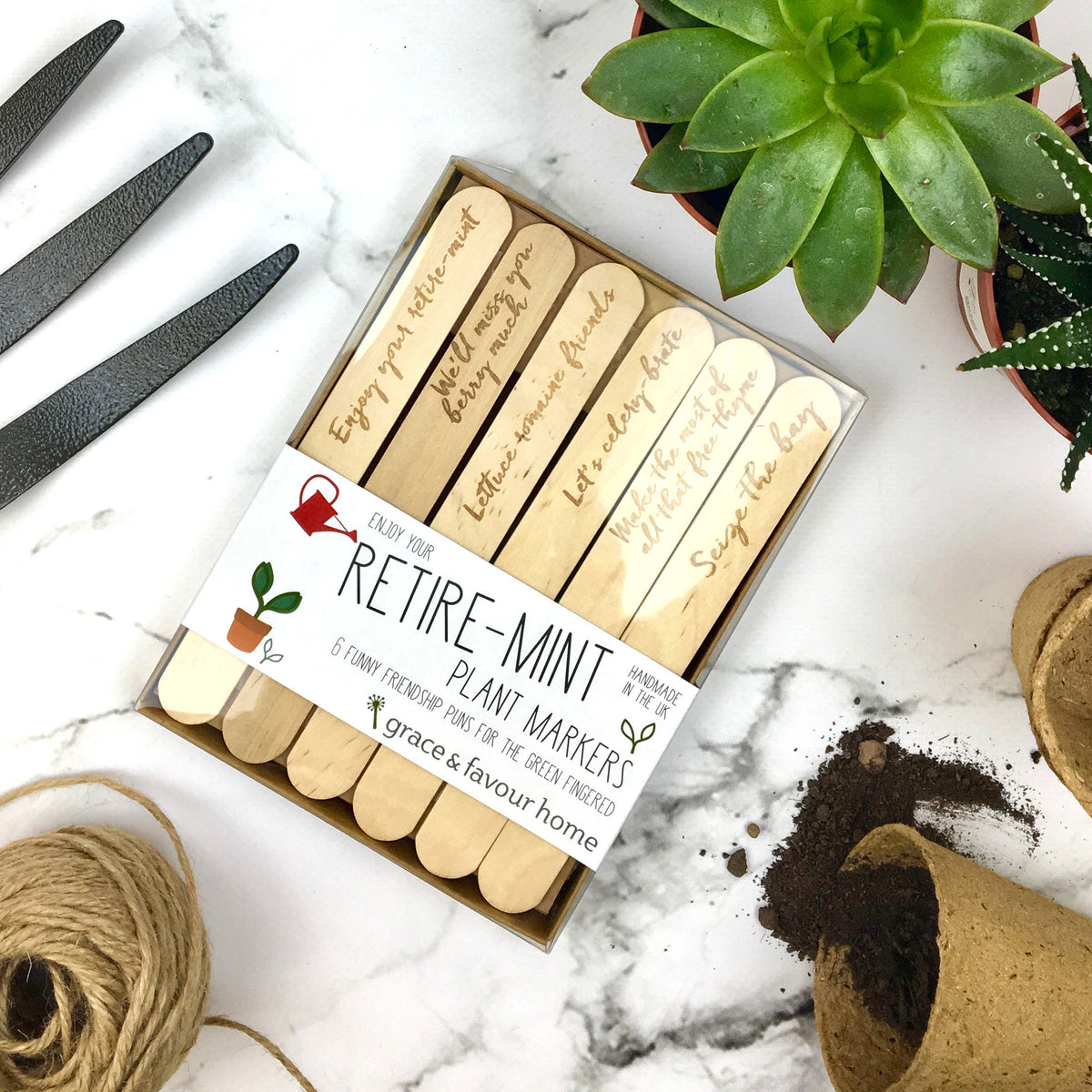 Enjoy Your Retire-Mint Plant Markers - Boxed