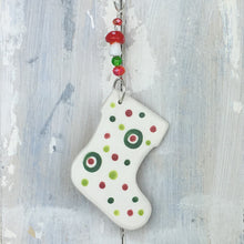 Christmas Stocking Ceramic Decoration