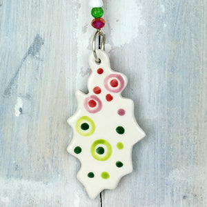 Ceramic Holly Leaf Decoration