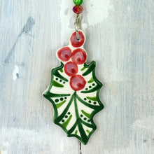 Ceramic Holly Leaf Decoration