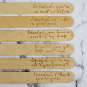 Grandad Pun Plant Markers