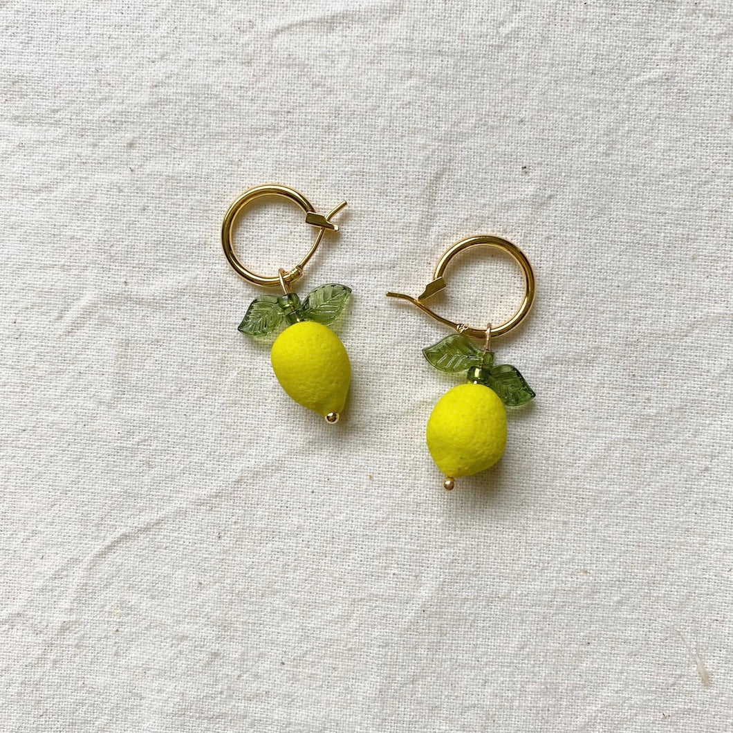 Lemon Fruit Earrings