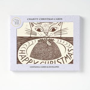 Christmas Cat Card, Pack of 6